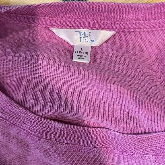 Time and Tru short sleeve shirt size large (12-14) women’s - Picture 6 of 7